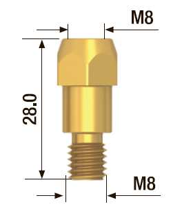Fubag Адаптер контактного наконечника M8*28 мм (5 шт.) FB.TA.M8.28 MAG фото, изображение