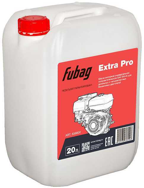 Масло моторное Fubag Extra Pro (SAE 5W-40) 838800 Масло моторное фото, изображение